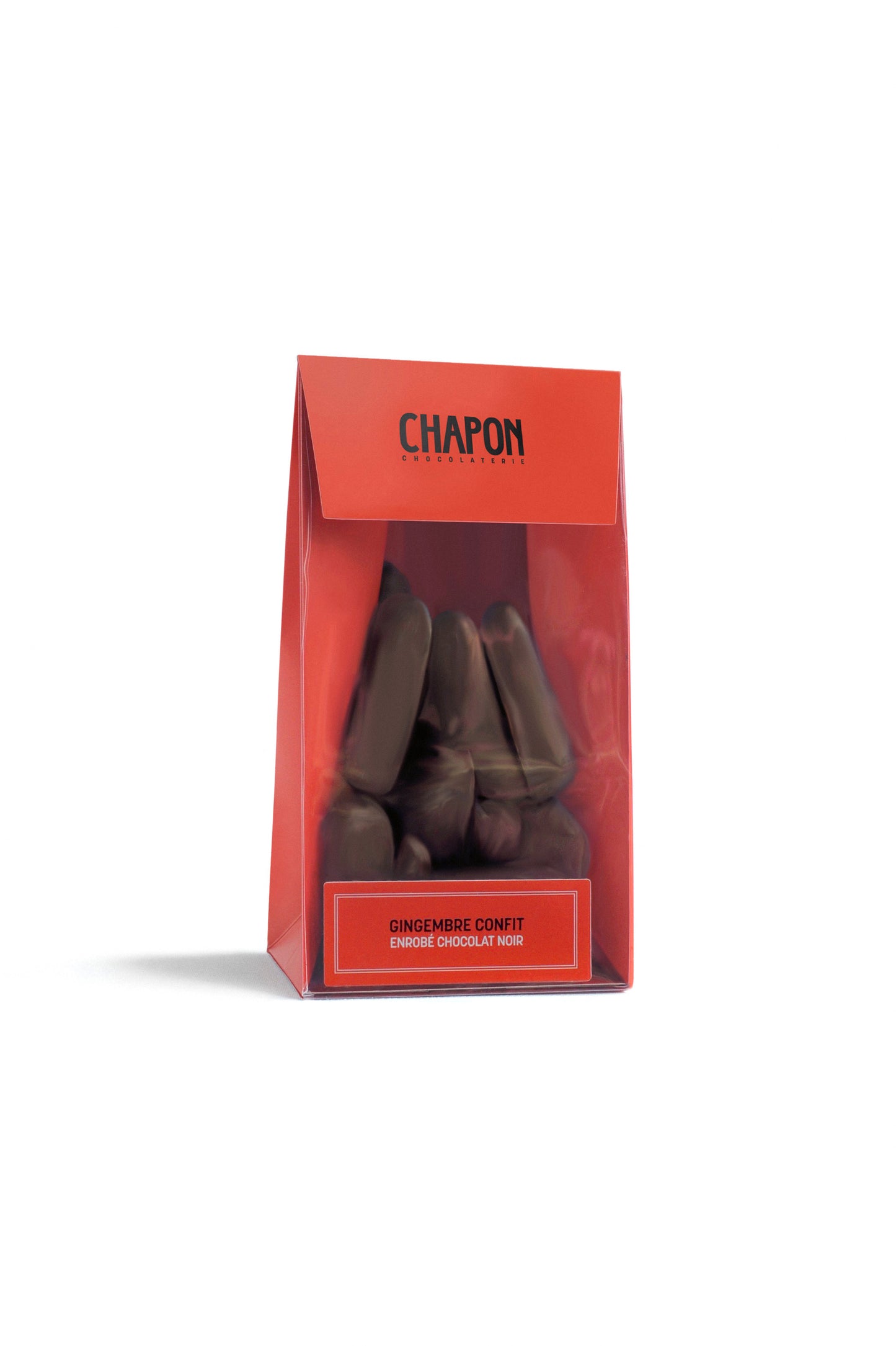 Poche gingembres confits enrobées chocolat noir