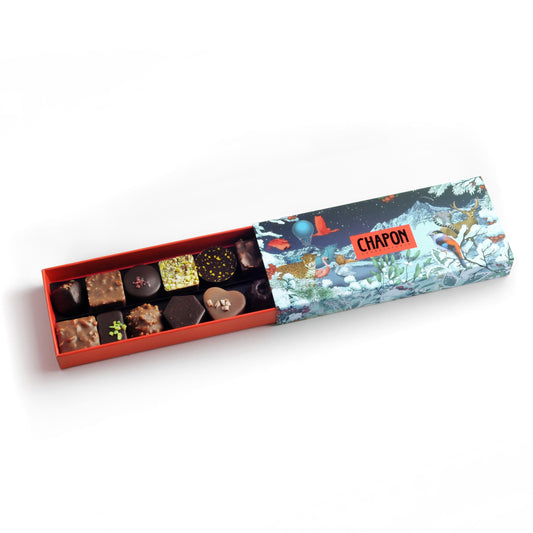 Plumier 12 chocolats assortis - Arche de Noël